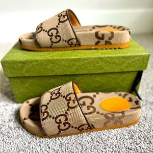 Men’s Gucci Canvas Slides (Paid $550)